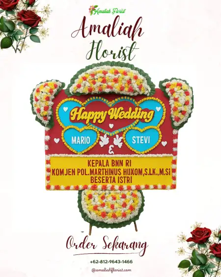Papan Bunga Pernikahan Setiling